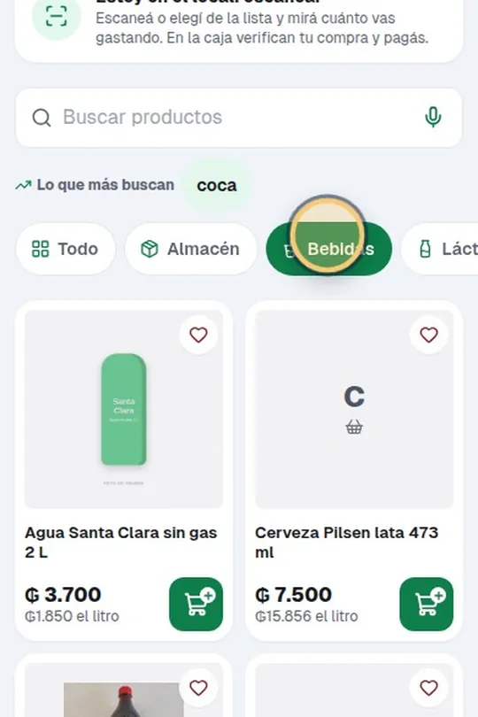 Paso 3: Encontrá lo que querés con el buscador o por categorías