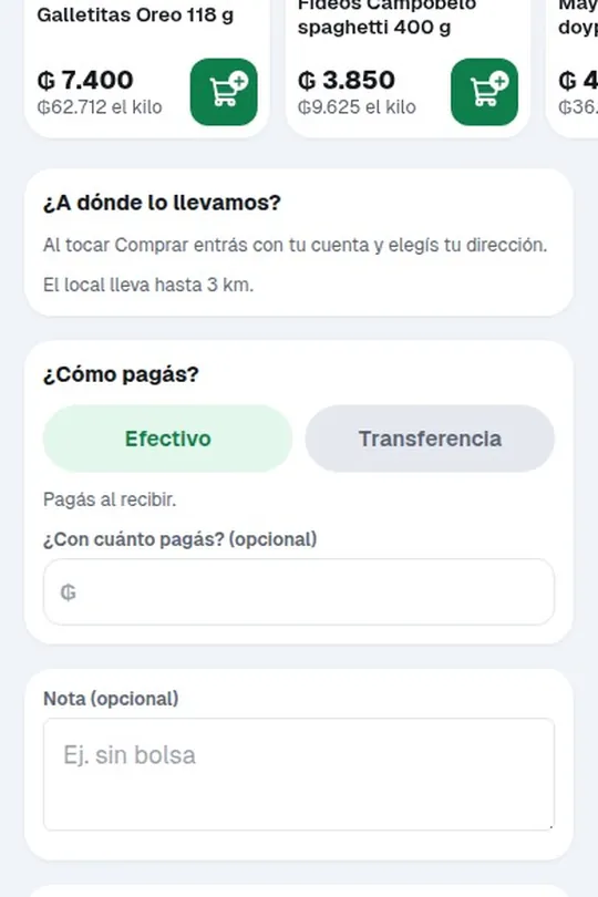 Paso 6: Decidí si pasás a retirar o te lo llevan